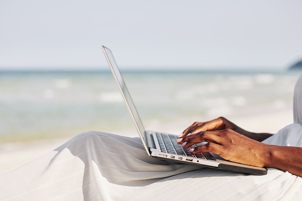 The remote Healing happy women